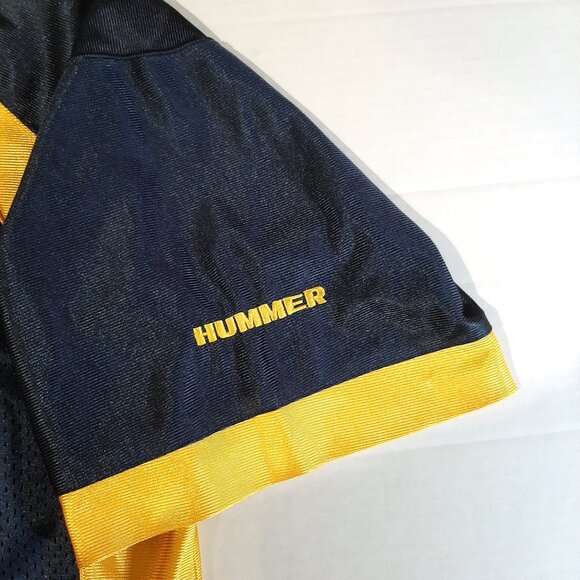 RARE vtg HUMMER 2 H2 Stitched JERSEY X Large Navy Blue & Gold General Motors Y2K - Picture 7 of 12